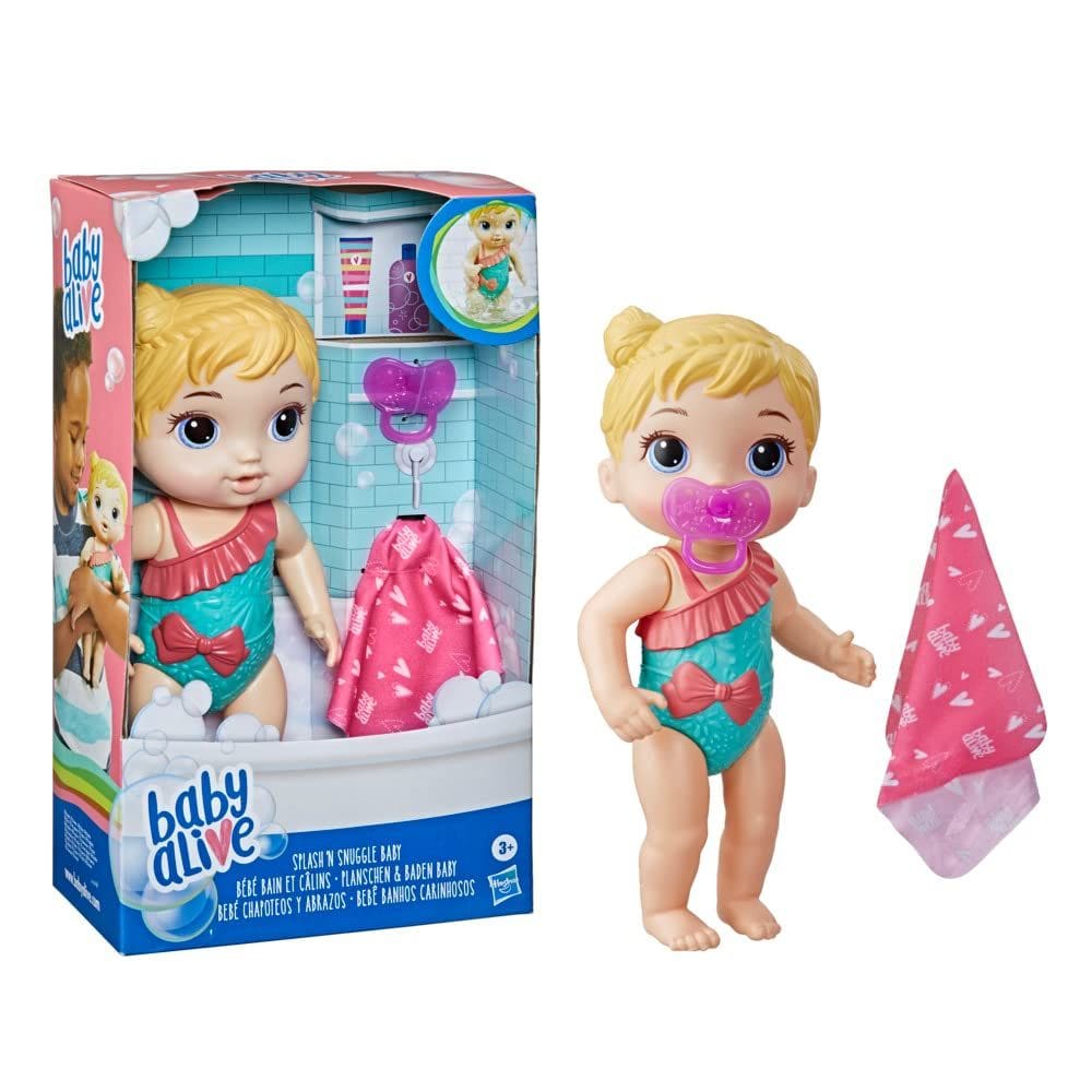 Boneca Baby Alive Splash `n Snuggle para brincar na água