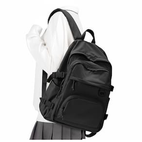Mochila Lendolk leve impermeável para faculdade preta