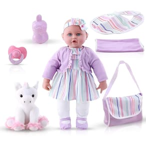Boneca KOOKAMUNGA KIDS de 18 polegadas com acessórios para mais de 2 anos