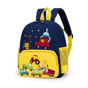 Mochila Willikiva Cute Zoo Little 3D impermeável para crianças amarela