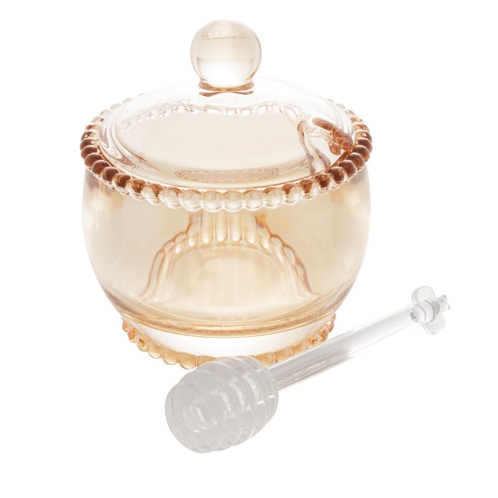 Meleira de Cristal C/Pegador Pearl Bolinha Âmbar Wolff
