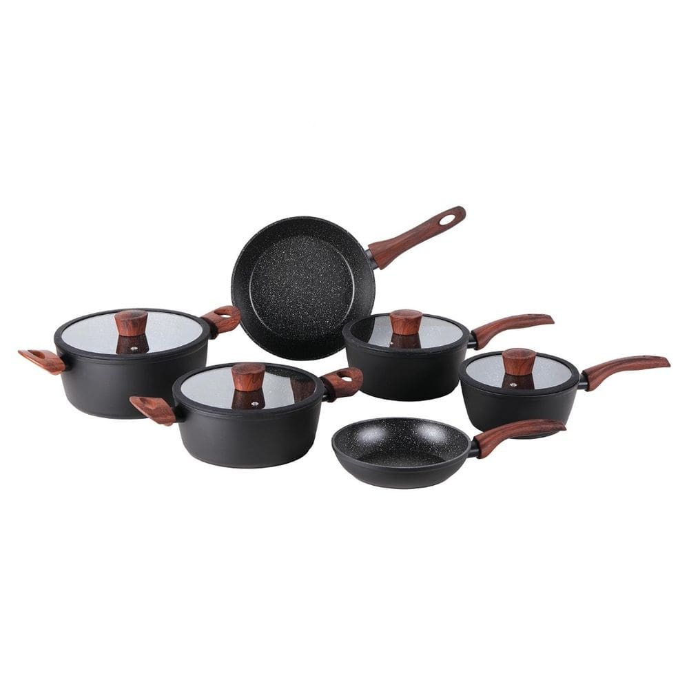 Jogo de Panelas Brinox Antiaderente Ceramic Life 6 Peças Sirius com Indução Preto