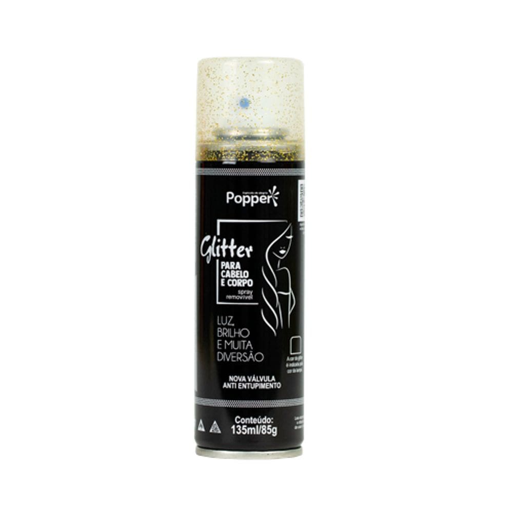 Spray de Glitter para Cabelo e Corpo - Popper