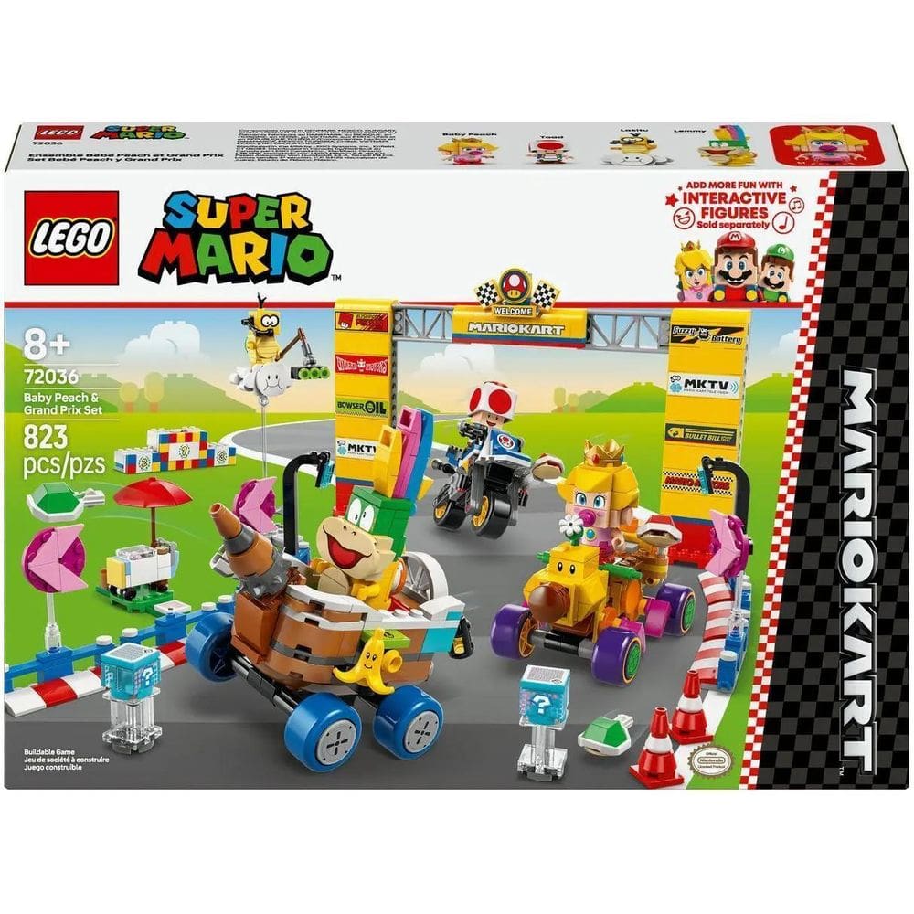 Lego Conjunto Bebê Peach E Grande Premio - 72036 823 Peças