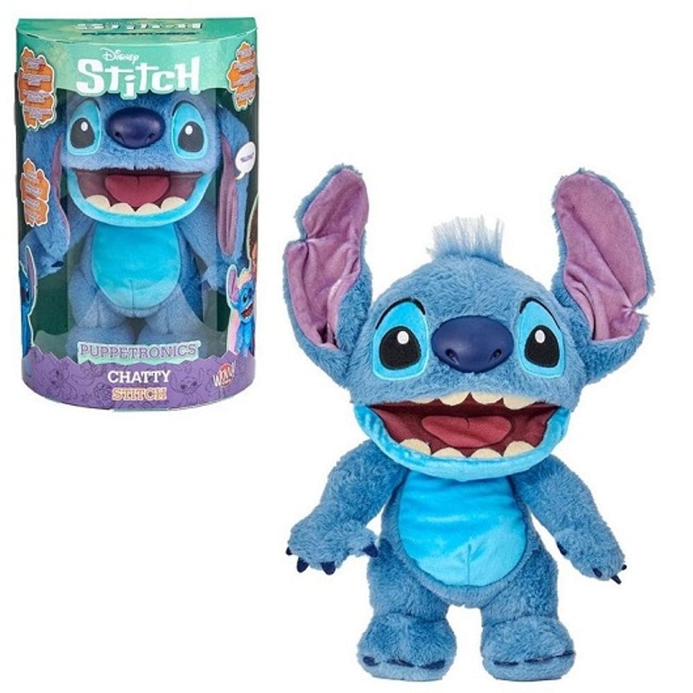 Stitch Pelúcia Interativa Eletronica Chatty Wow 30 Cm C/ 50 sons  - Sunny