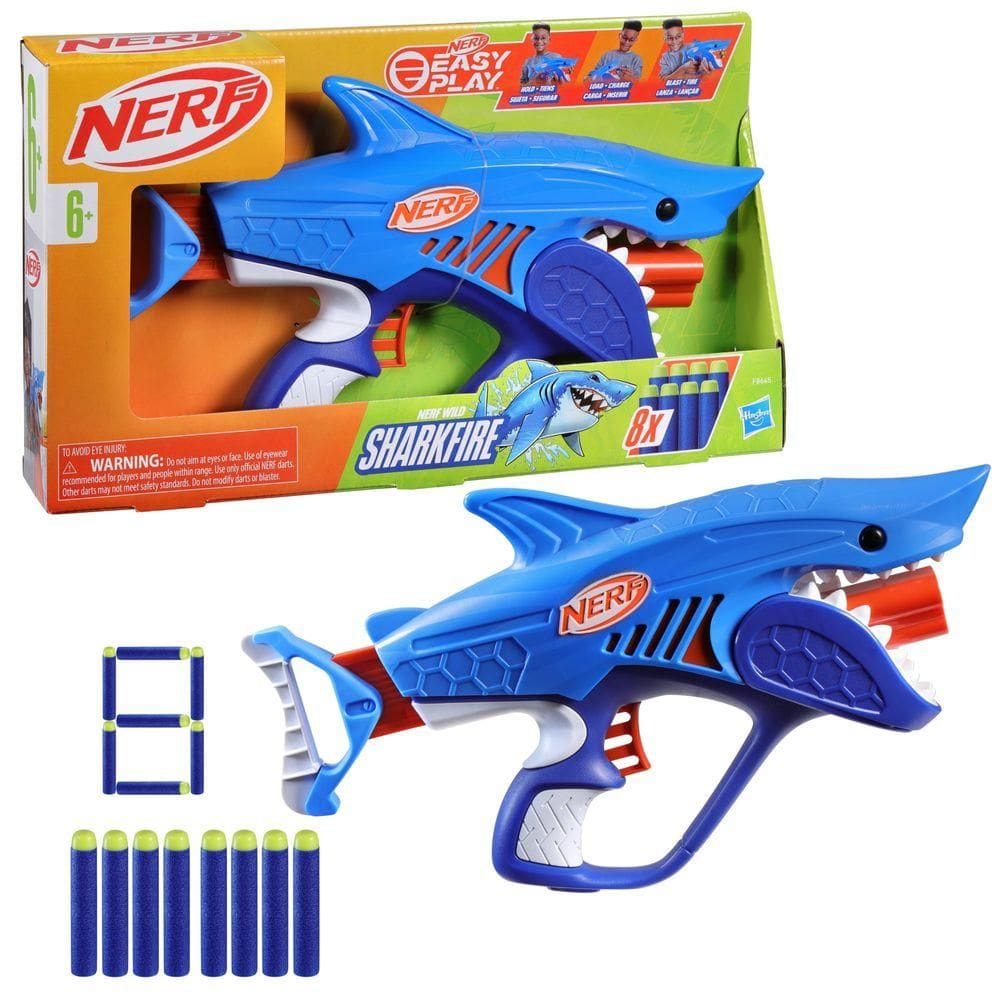 Lança Dardos Nerf Wild Sharkfire - Hasbro