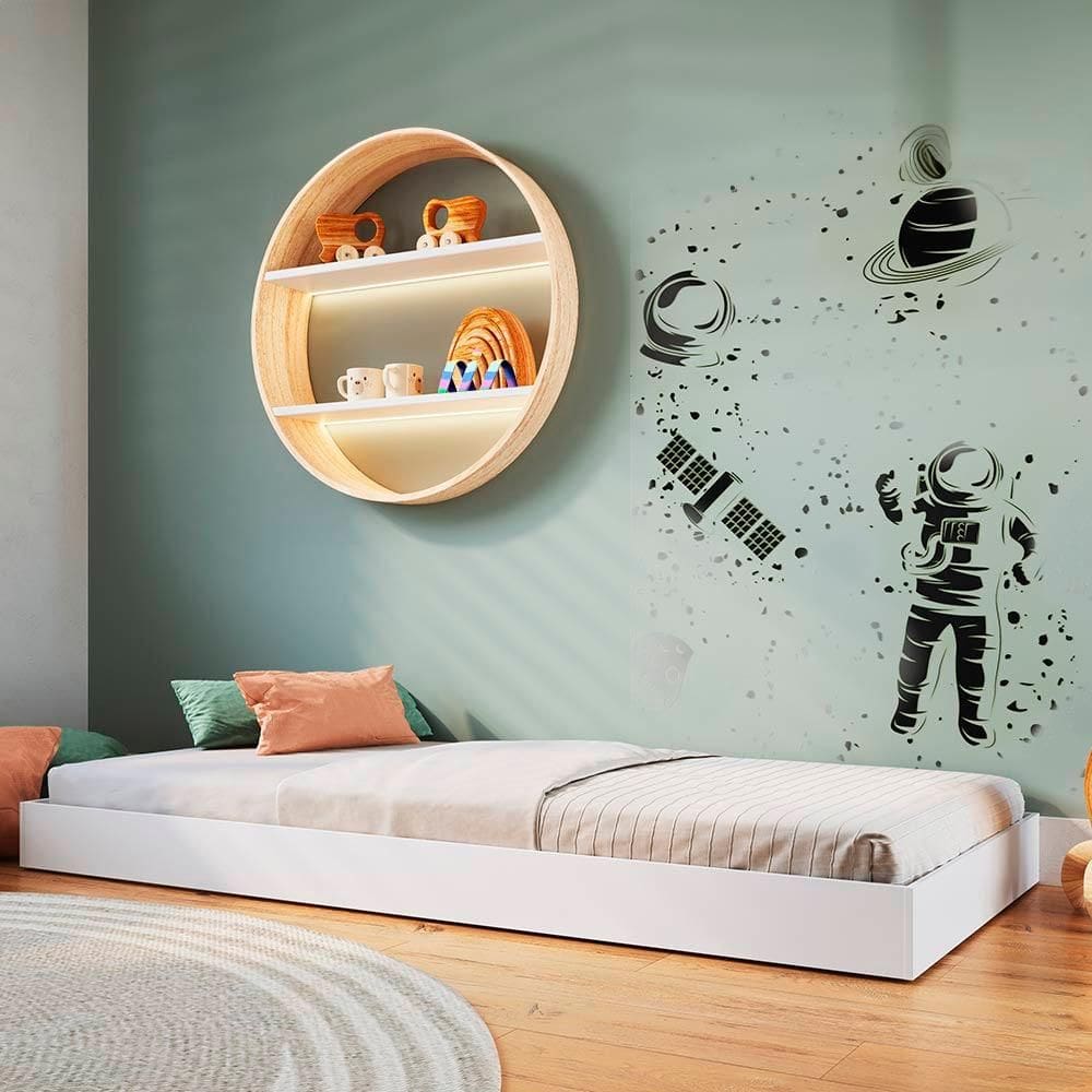 Cama Auxiliar Solteiro Com Rodinhas Branco Yuma Art In Móveis