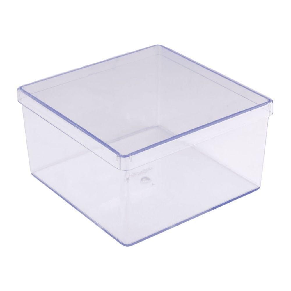 Caixa Acrílica Transparente 16,5cm X 16,5cm X 8cm - 1 Unidade