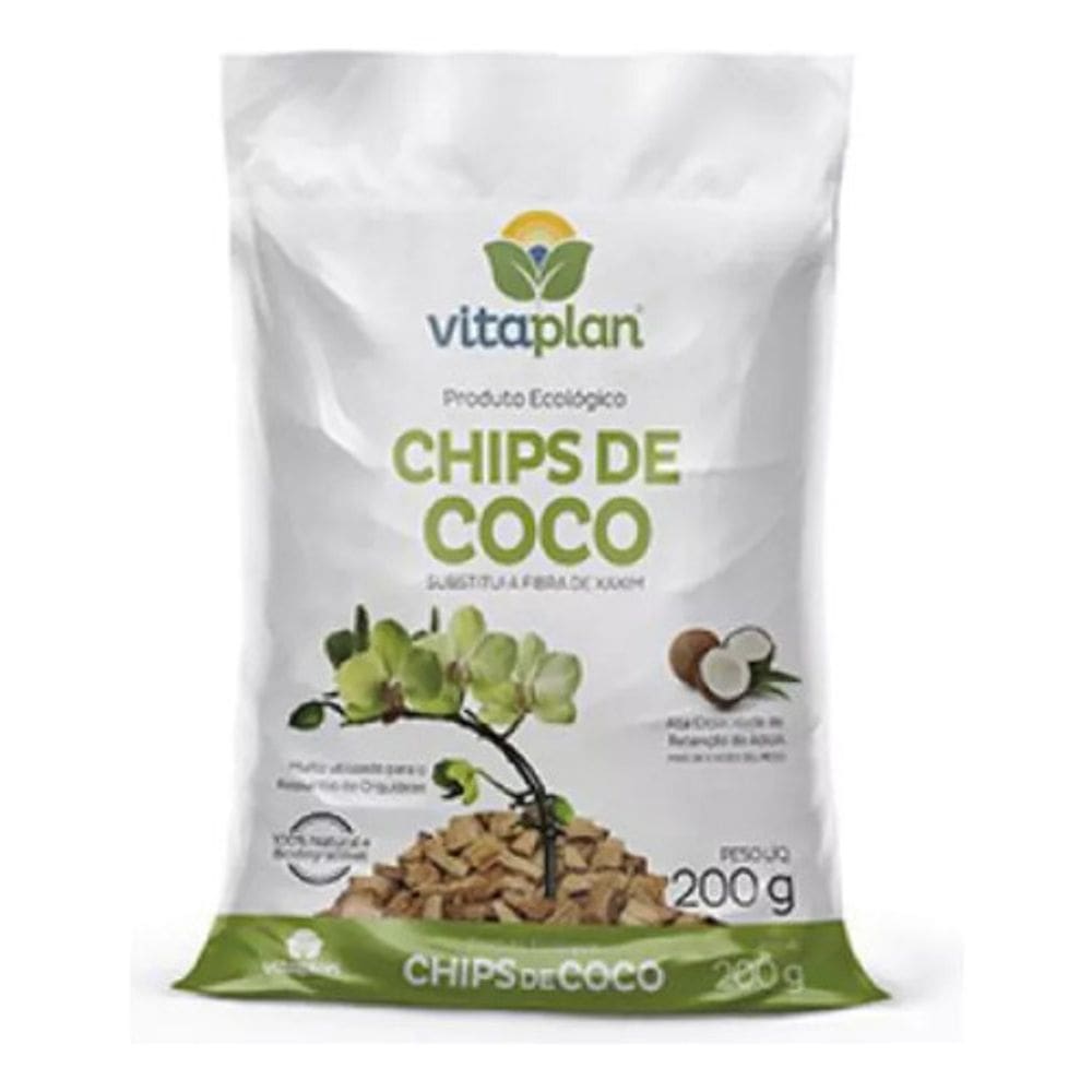 Chips De Coco Vitaplan P/ Plantas,orquídeas,decoração 200g