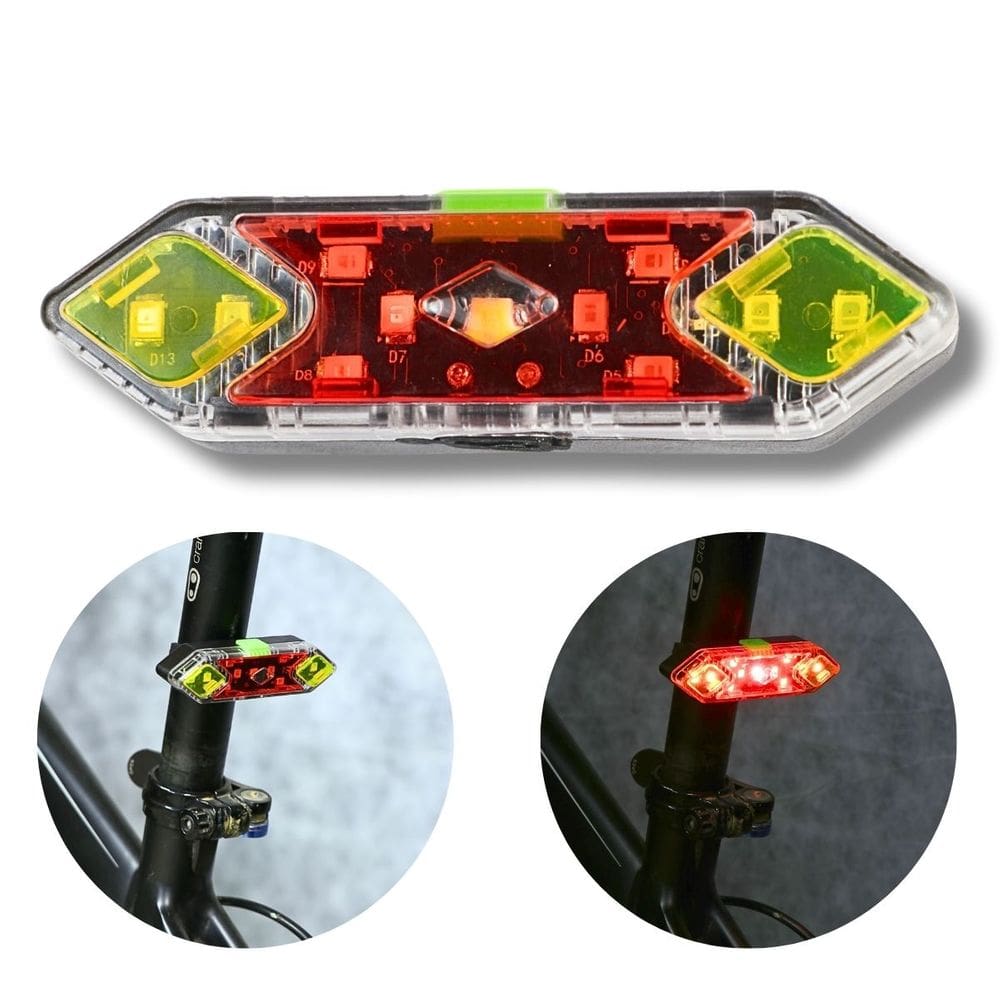 Sinalizador Traseiro para Bike LED Recarregável – Pisca de Segurança USB, Lanterna para Ciclismo Noturno