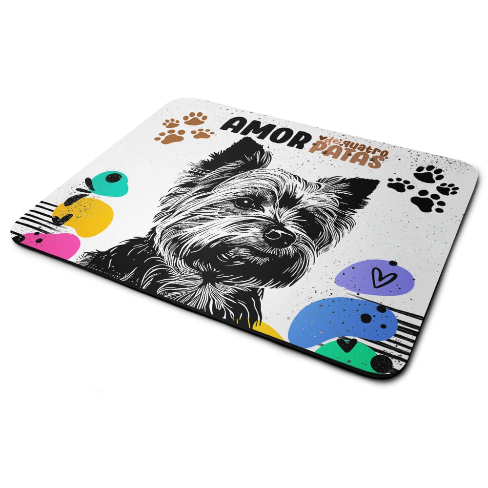 Mouse Pad Amor de quatro patas - Cachorro Yorkshire