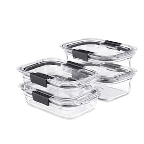 Conjunto de armazenamento de alimentos Rubbermaid Brilliance Glass 4 recipientes