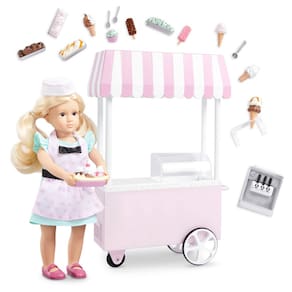 Carrinho de sorvete Toy Evelina`s com mini boneca e acessórios