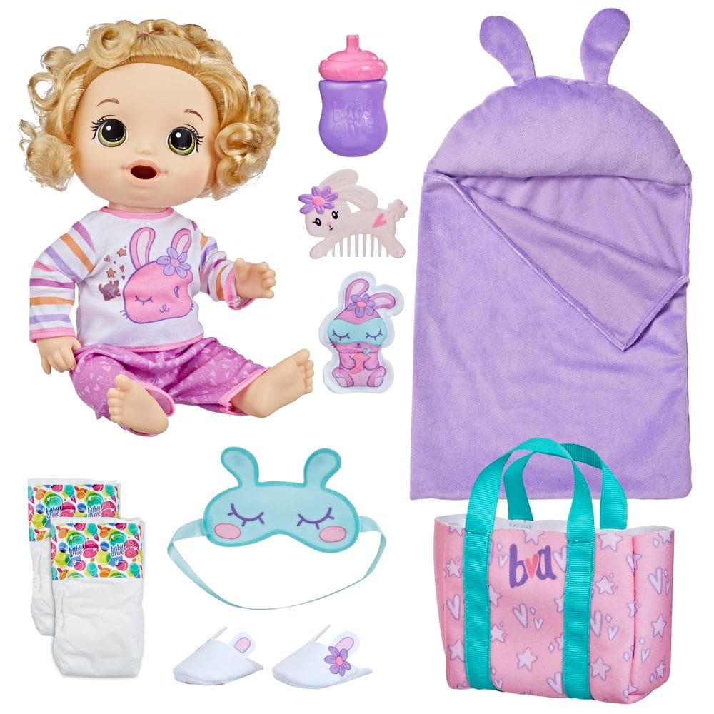 Boneco de brinquedo Baby Alive Bunny Sleepover, boneca de 30 cm