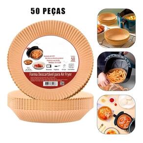 Protetor Papel Para Air Fryer 50 Unidades Sem Sujeira