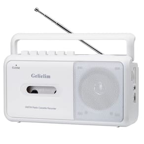 Leitor de cassetes Gelielim Boombox AM/FM Rádio Estéreo