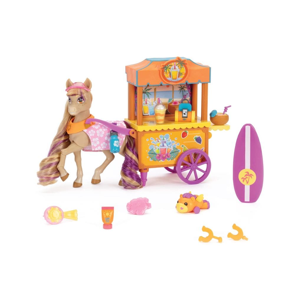 Playset Wild Manes Horse Toys Bailey`s Surf & Snacks Cart