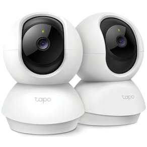 Câmera de segurança TP-Link Tapo 2K Pan/Tilt para monitor de bebê, pacote com 2