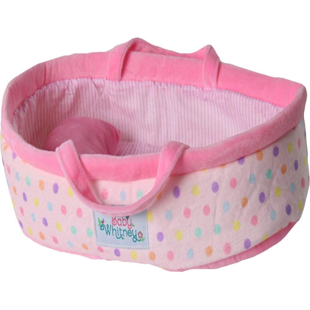 Berço e porta-bonecas Baby Whitney Pastel Polka Dot
