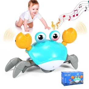 Brinquedo para bebês TDYIH Crawling Crab Tummy Time 0-36 meses verde