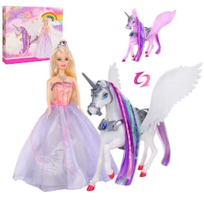 Boneca BETTINA Color Changing Unicorn & Princess 29 cm com acessório.
