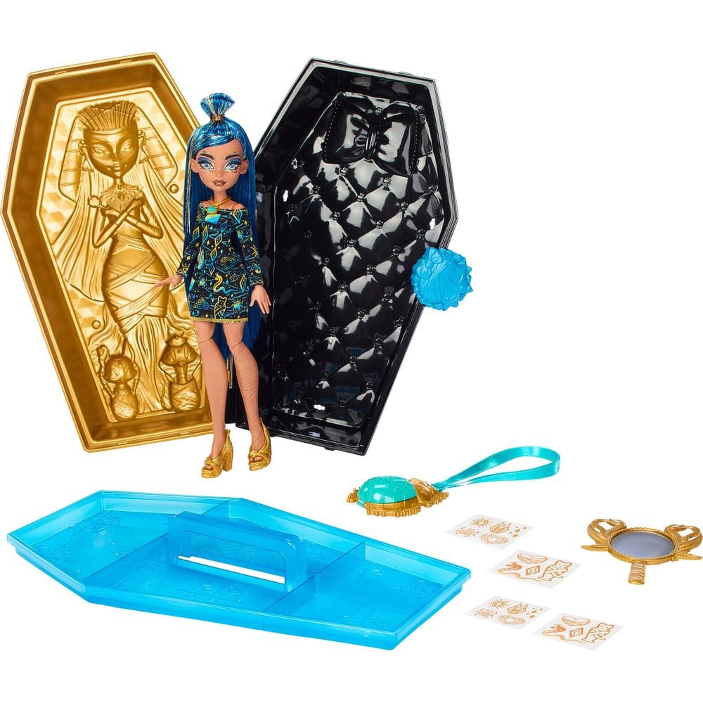 Boneca e acessórios Monster High Cleo De Nile com kit de beleza