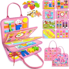 Brinquedo didático Busy Board Gojmzo Montessori para crianças de 1 a 4 anos