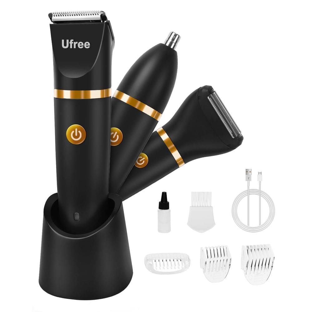 Aparador de pelos corporais Ufree Manscape Ball para homens 3 em 1 preto