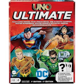 Jogo de cartas Mattel Games UNO Ultimate DC para crianças e adultos