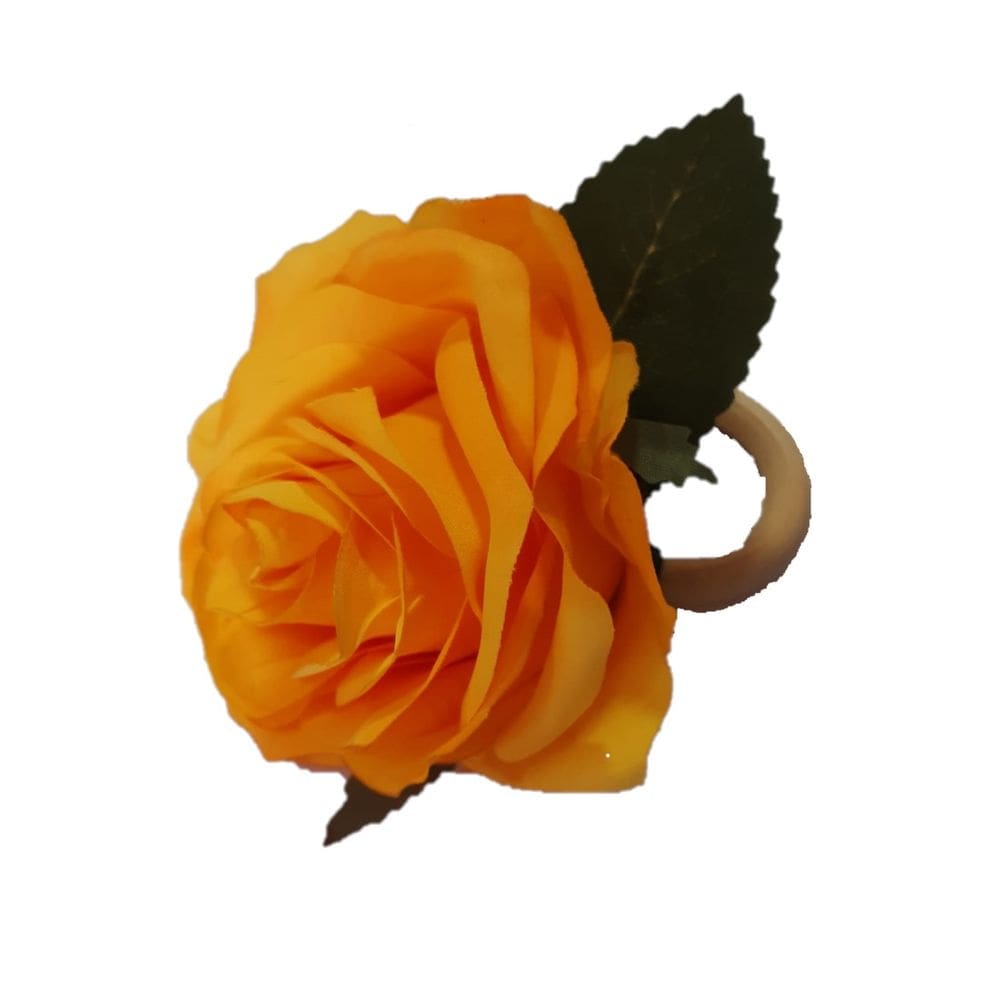 Porta-Guardanapo tipo Rosa com Argola Cor:Rosa Amarela