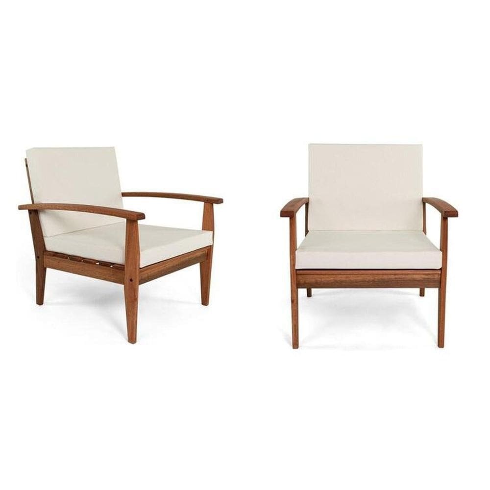 Conjunto com 2 Poltronas de Madeira Isis Stain Jatobá