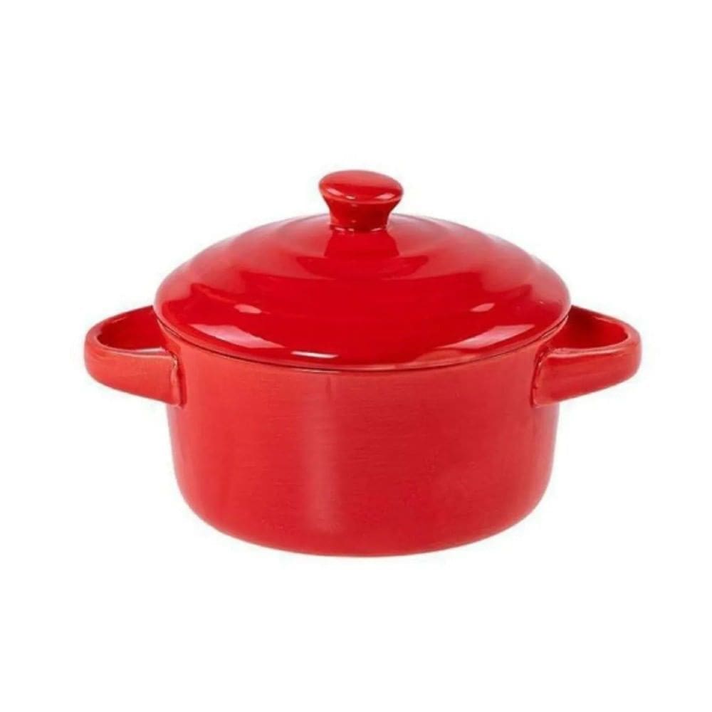 Mini Caçarola De Porcelana Vermelha 280 Ml