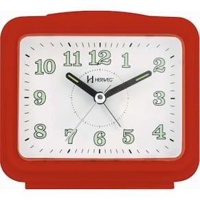 Relógio Despertador Quartz Herweg Som Alto Vermelho 2588-044