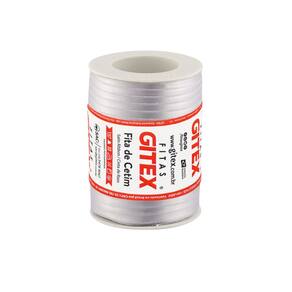 Fita Cetim 100 Metros 7mm 100% Poliéster Branco