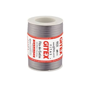 Fita Cetim 100 Metros 7mm 100% Poliéster Prata