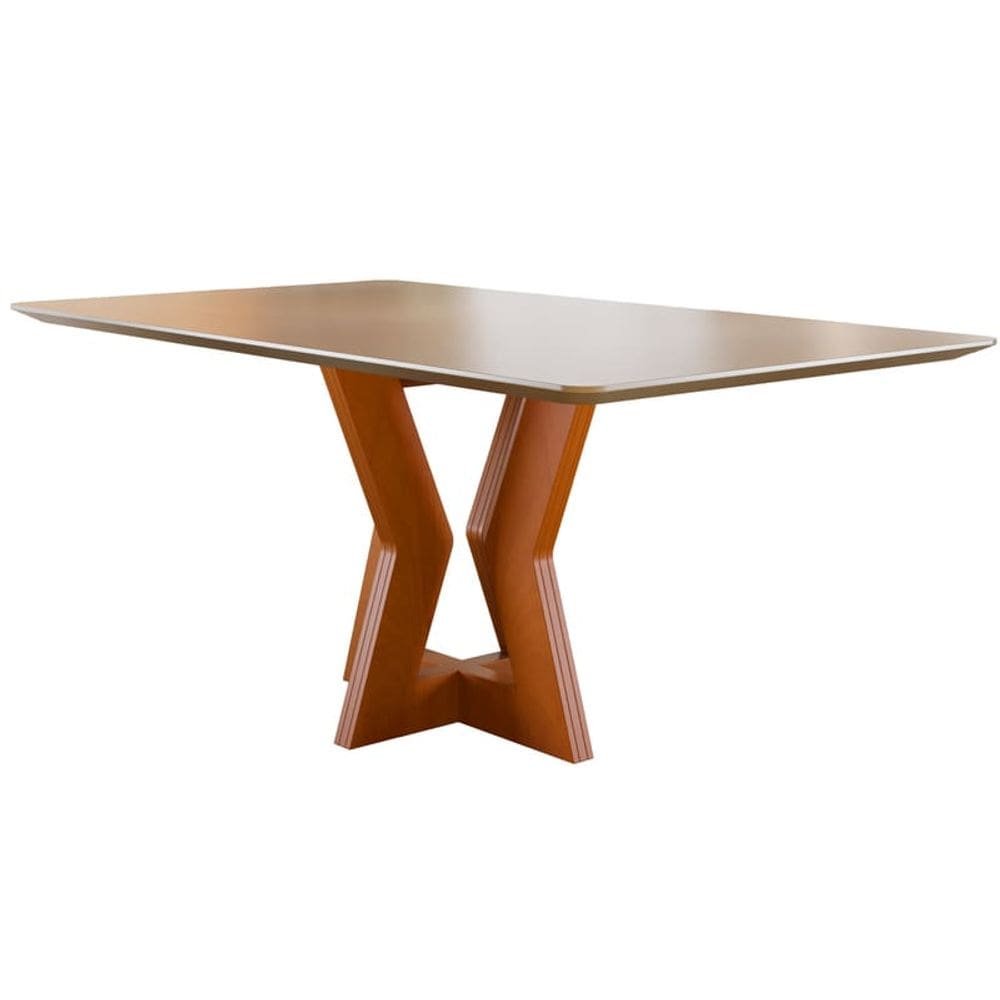 Mesa de Jantar Moderna com Vidro 1,20x0,80m - Jade - Harmonia Salas