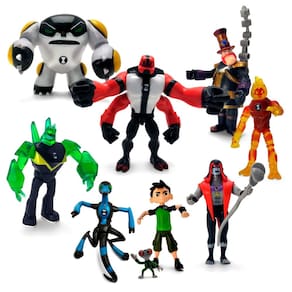 Conjunto de bonecos de ação Ben 10 [Ben Tennyson, Four Arms, etc]