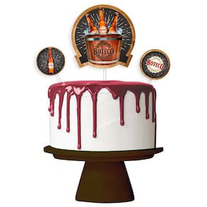 Topper para Bolo Boteco com 4 Unidades - Festcolor