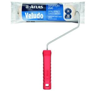Rolo de Veludo Atlas para Pintura, com Cabo, 15 cm