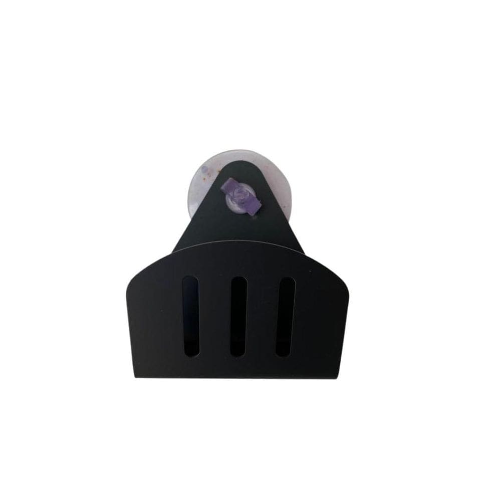 Porta Esponja De Inox Com Ventosa - Redondo - Preto