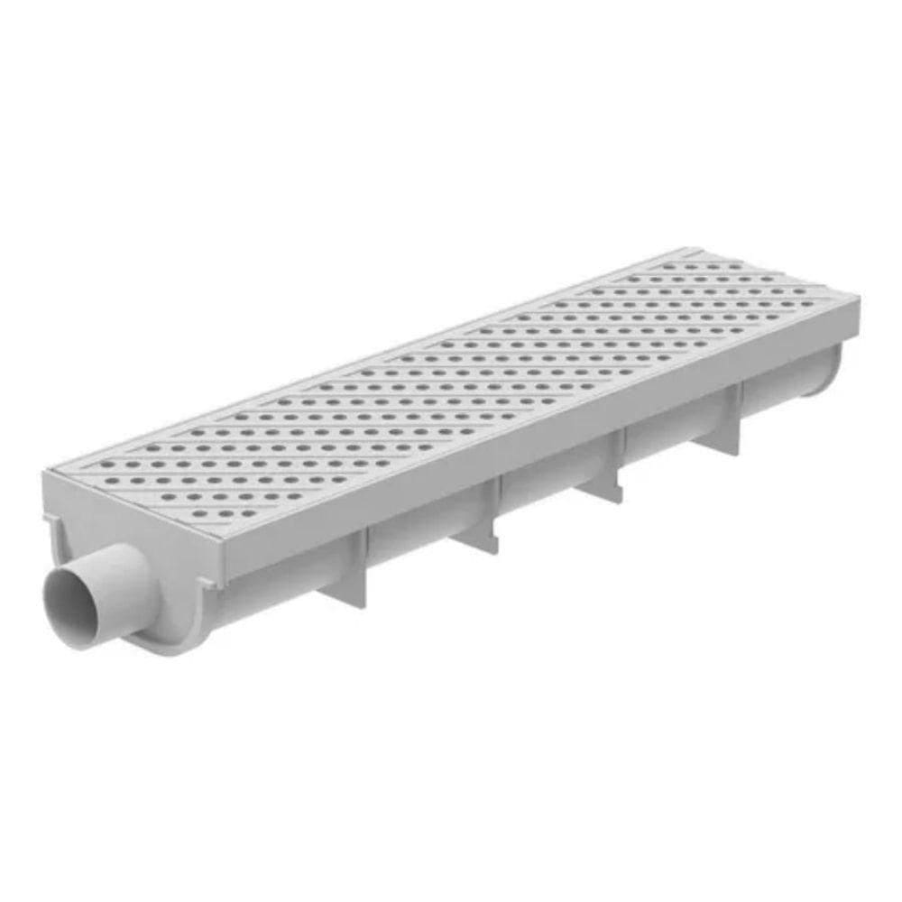 Grelha E Calha De Piso Tigre 50cm Cinza