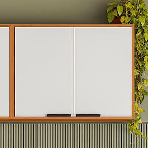 Armario Aéreo 2 Portas 80 Cm 12638 Raven Freijó Off White Pln