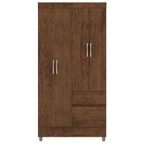 Guarda Roupa 102 Cm 4 Portas Plus 10090 Imbuia Vlr Imbuia