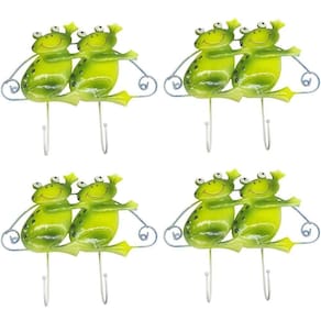 Gancho Metal Sapinho Duplo Kit 4 Unidades Enfeite Decoraçao Parede Pendura Chave Bone Bolsa Cabide Sala Casa Quarto
