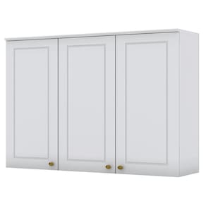 Armario Aéreo 3 Portas MDF 120 Cm Americana C352 Branco Henn