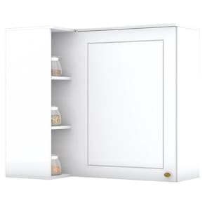 Armário Aéreo Canto Reto 1 Portas MDF 94x54 Cm Americana C359 Branco Henn