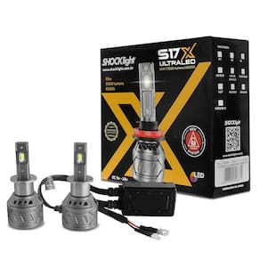 Kit Lâmpadas Ultra Led H1 S17x 6500k 5500 Lumens 55w Canbus