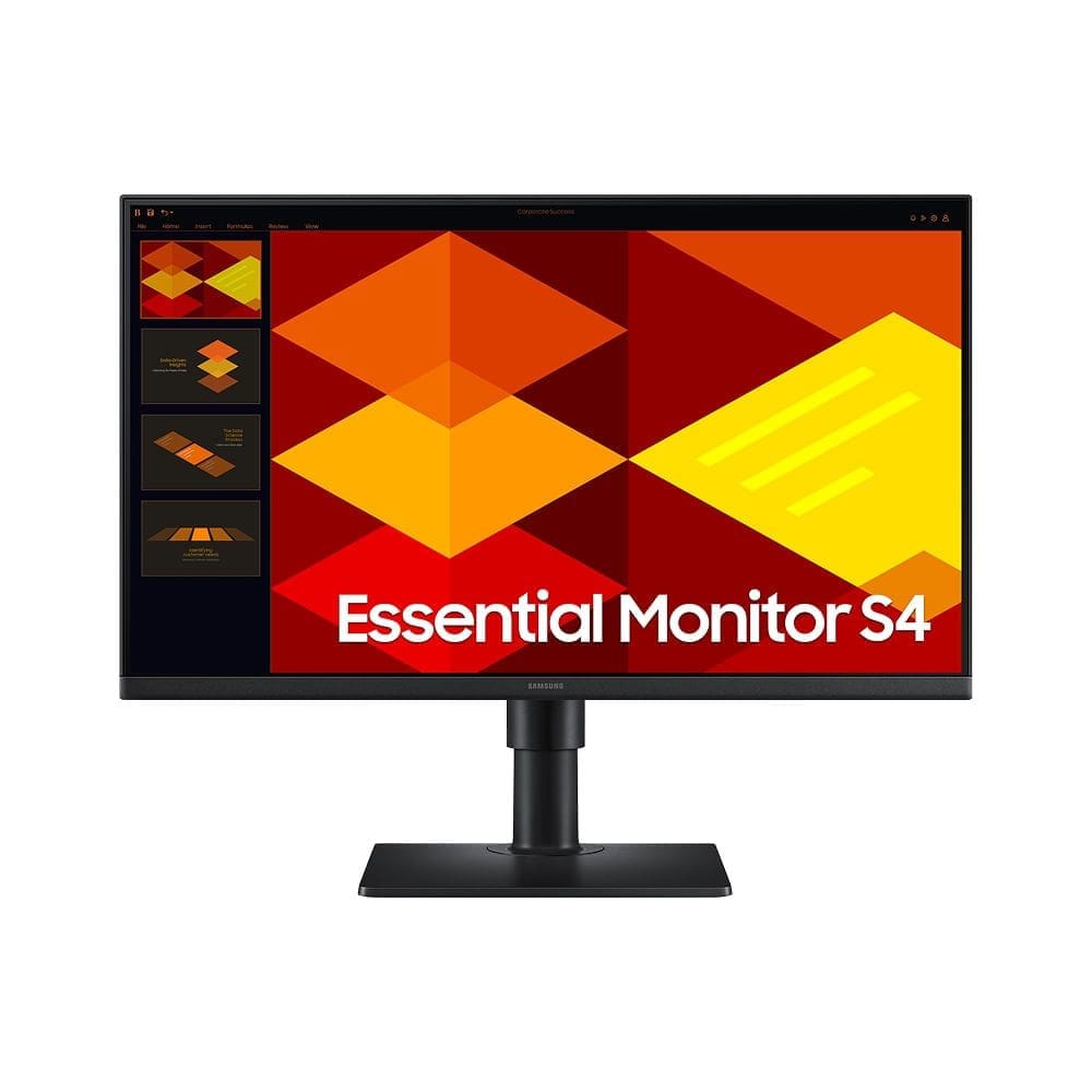 Monitor Samsung 27”, FHD, ajuste de altura, 100Hz, USB Hub, Display Port, HDMI, Preto, S4