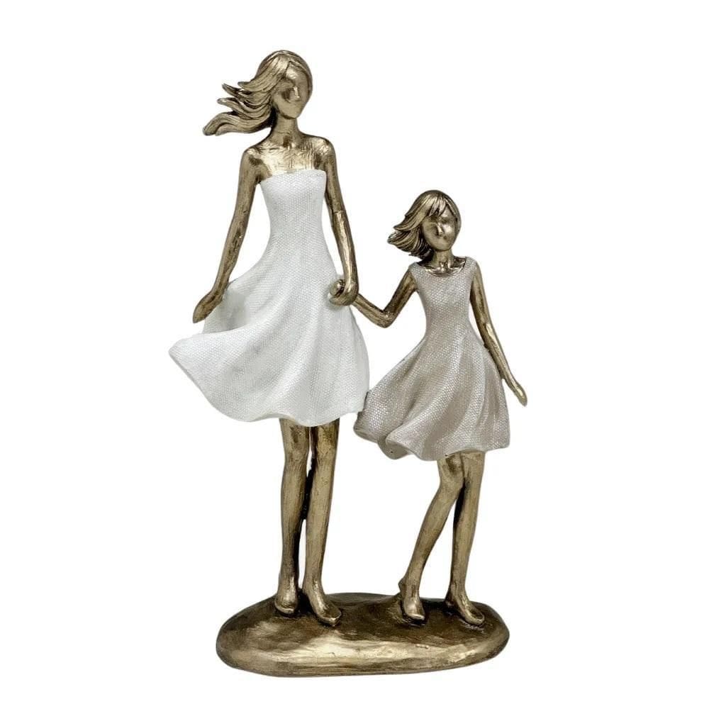 Figura Decorativa Estatueta Mão E Filha 25 X 14 X 6 Cm