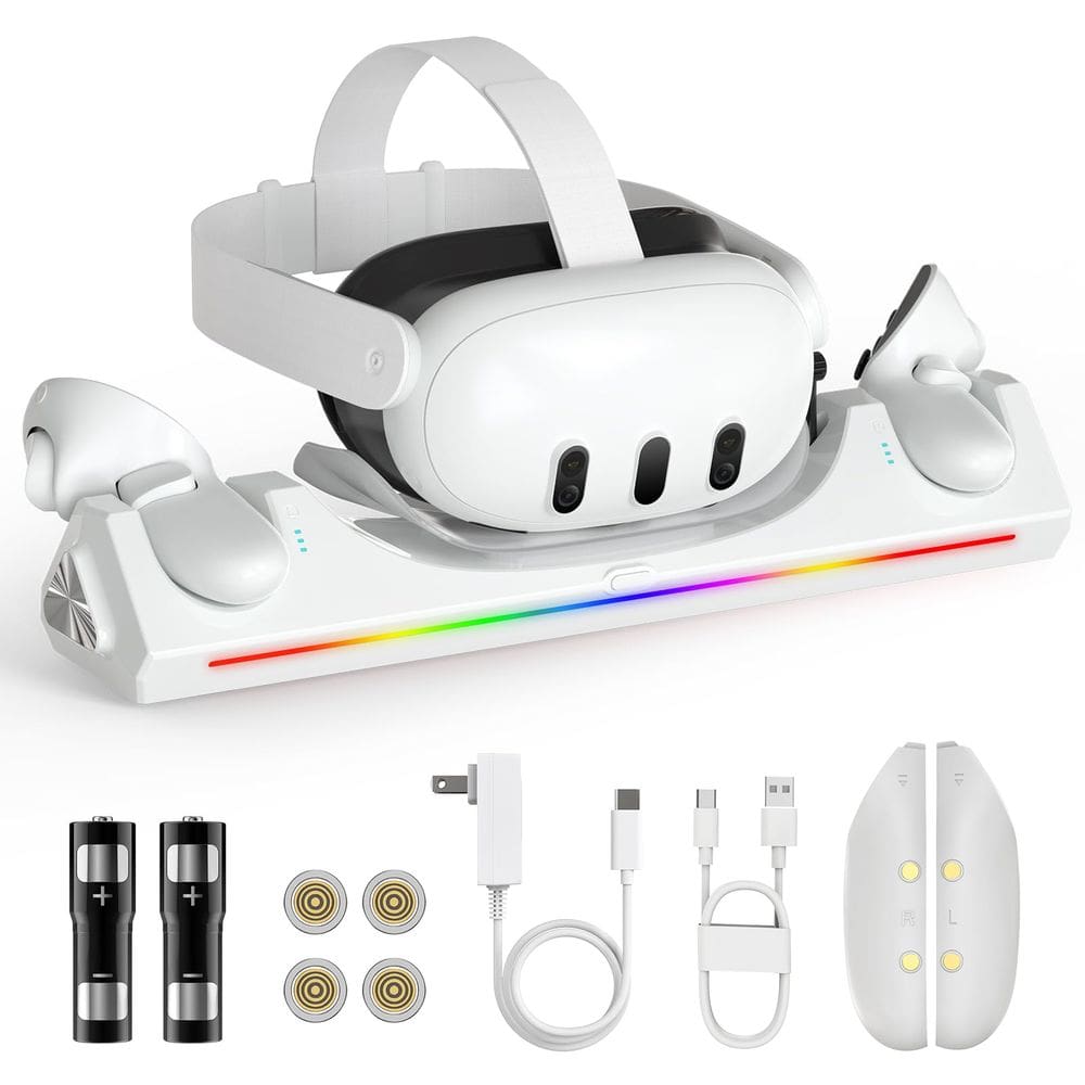Base de carregamento bioherm para Oculus Quest 3S/Quest 3 com baterias